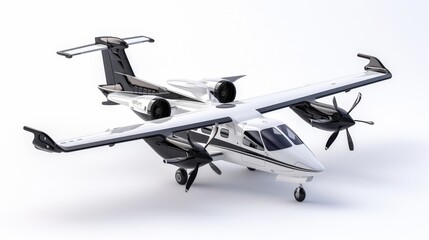 A versatile air taxi model featuring multiple detachable compartments for various uses from transportation to aerial photography.