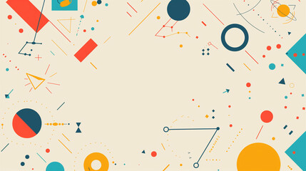 Obraz premium Clean Geometry: Math PowerPoint Background for Education