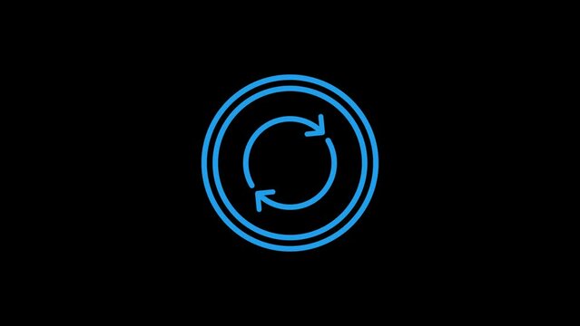 Animation of refresh icon. update icon, reload symbol concept
