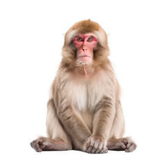 Snow japanese monkey