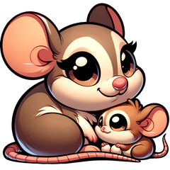 Naklejka premium Cartoon Mouse