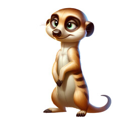 Naklejka premium Cartoon Meerkat