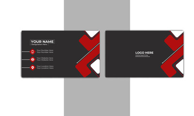  creative black and red modern business card template