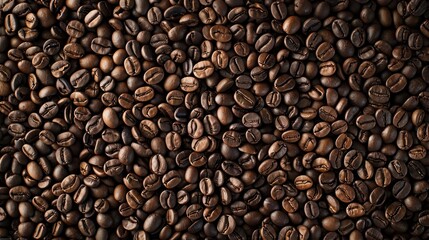Background displaying halved dark brown coffee beans
