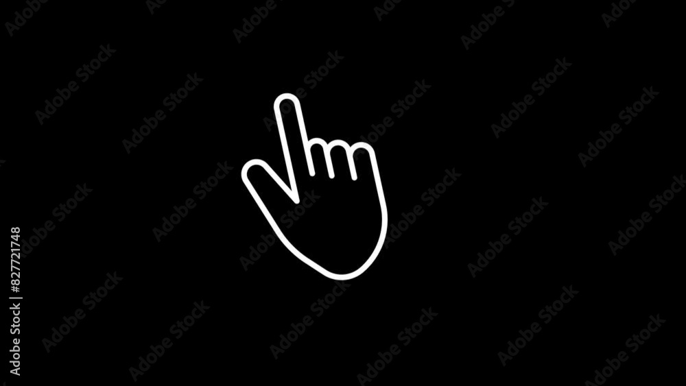 Poster animated move to left linear icon. digital device interaction. touchpad control. swipe and slide.