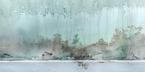 Dealing with Moist Mold on Window Frame. Concept Mold Remediation, Moisture Control, Indoor Air Quality, Preventive Measures, Professional Help