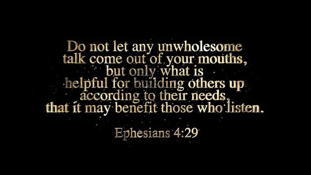 Golden Bible Verse, Ephesians 4-29