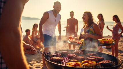 Sunset Beach Barbecue Party