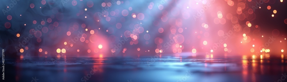 Canvas Prints a blurry image of a blue and pink background with a lot of small dots
