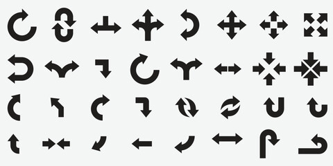 Arrow icons set. Arrow collection. Simple arrow big set. Vector illustration