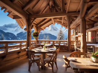 Fototapeta premium Alpine Chalet 