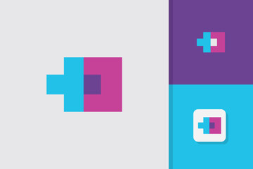 Obraz premium medical cross logo design vector template