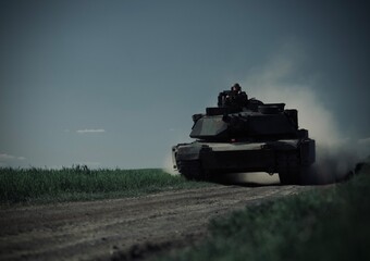 Fototapeta premium tank in the desert