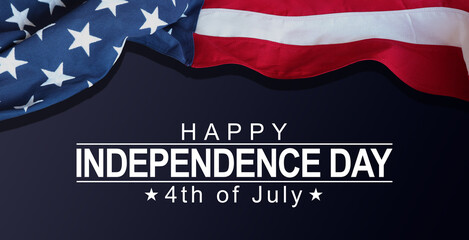 Fourth of July Independence Day with flag usa. Vector illustration