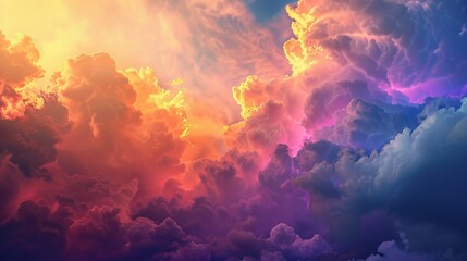 Bright color clouds