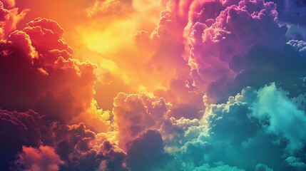 Fototapeta premium Bright color clouds