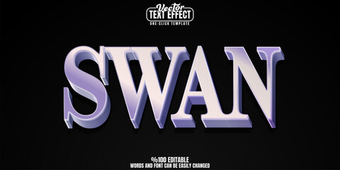 Elegant editable text effect, customizable sophisticated and graceful 3d font style