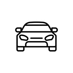 Car icon. Drive symbol. Traffic pictogram. Automobile illustration isolated. Car delivery icon.