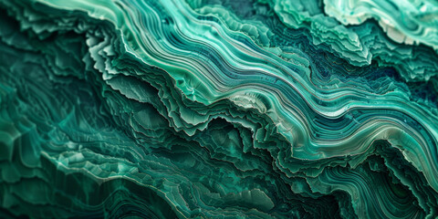 Fototapeta premium Abstract Green Marble Layers A Study in Natural Stone Texture and Organic Patterns