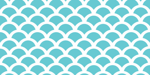 Blue and white Fish Scale Texture. Background Wallpaper Pattern Illustration.