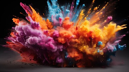 Fototapeta premium Vibrant Explosion of Colorful Powder 