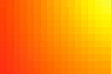 Gradient orange background. Geometric texture of orange squares. The substrate for branding, calendar, post, wallpaper, poster, banner, cover. A place for your design or text. Vector illustration