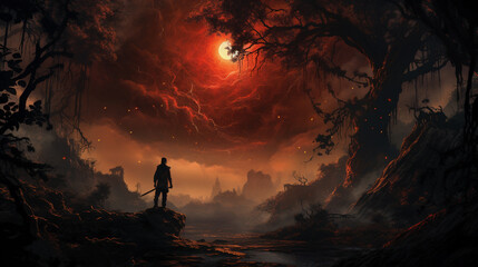 Obraz premium Mystic realms beckon those who seek adventure.