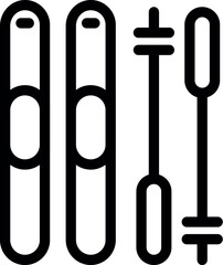 Black and white vector illustration of three blood test tubes and a pipette