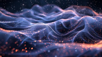 3D Data streams forming complex patterns in space