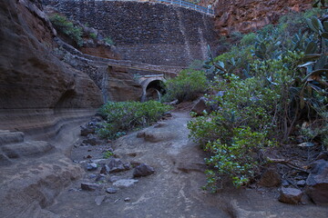 Landscape in Barranco de las Vacas on Gran Canaria,Canary Islands,Spain,Europe
