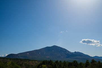 浅間牧場から見る浅間山