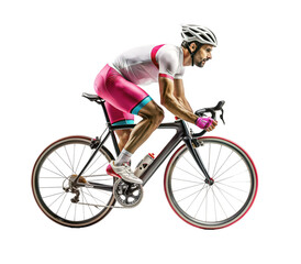 Obraz premium Sportsman cyclist with suitable clothing-