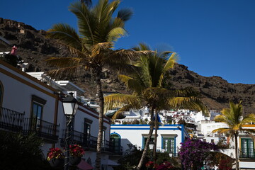 Architecture in Puerto de Mogan on Gran Canaria,Canary Islands,Spain,Europe
