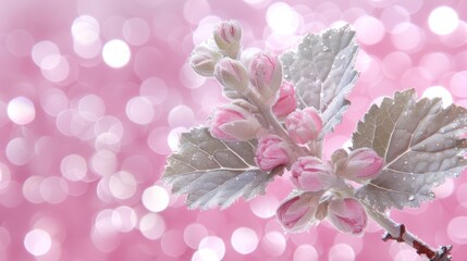 Pink and white hue of soft light, blurred in the boke