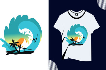 Summer vector trendy word t shirt design