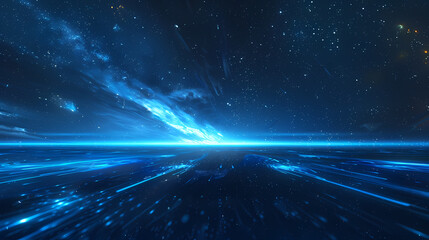 mysterious blue light