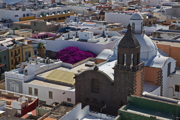 View of Las Palmas de Gran Canaria from the cathedral on Gran Canaria,Canary Islands,Spain,Europe
