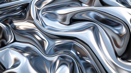 Swirling and intertwining liquid chrome colors, presenting a futuristic and captivating aesthetic