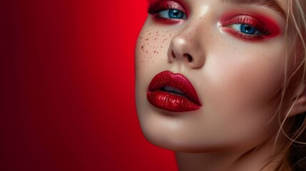 Glamour portrait of a model with stunning make-up and a bold attitude © Nicky