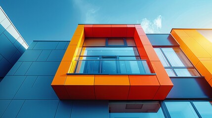 Stunning duotone architecture, blending sleek lines and geometric shapes with aesthetic appeal