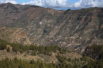 Landscape at Roque Nublo on Gran Canaria,Canary Islands,Spain,Europe
