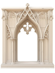 Naklejka premium Minimal gothic arch architecture transparent background spirituality