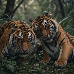 Obraz premium Design a campaign encouraging people to support organizations working to save tigers in the wild. 
