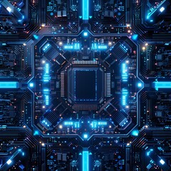 Fototapeta premium Futuristic Circuit Board. Generative AI.