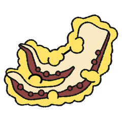 げそ天の手描き風のアイコンイラスト