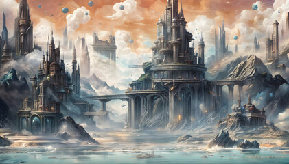 Futuristic Fantasy Cityscape