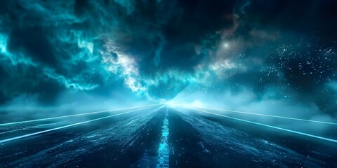 Infinite path to eternal light: A symbol of an adventurous journey. Concept Adventure, Journey, Pathway, Light, Symbolism