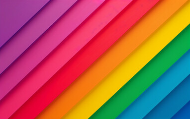 Fototapeta premium Bold pride background with solid rainbow colors and generous copyspace.