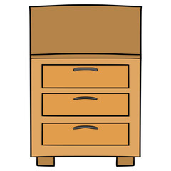 cabinet illustration hand drawn isolated vector	
