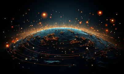 Earth Surrounded by Bright Lights